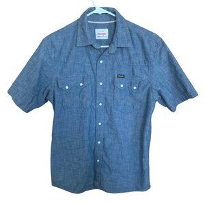 Wrangler Men's Cowboy Cut Short Sleeve Work Western Shirt SZ S pre-owned